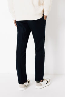 Pantalon droit m&eacute;lange coton lin