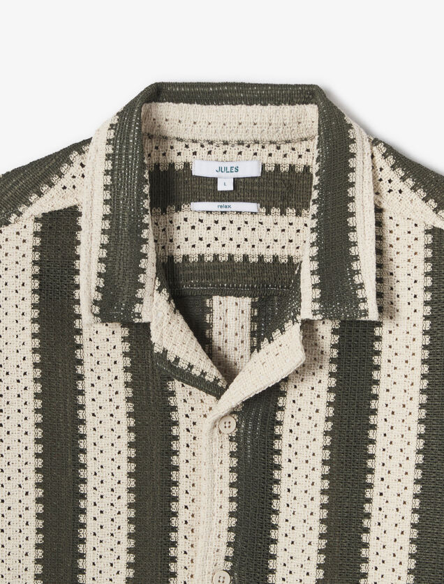 Chemisette en crochet col requin