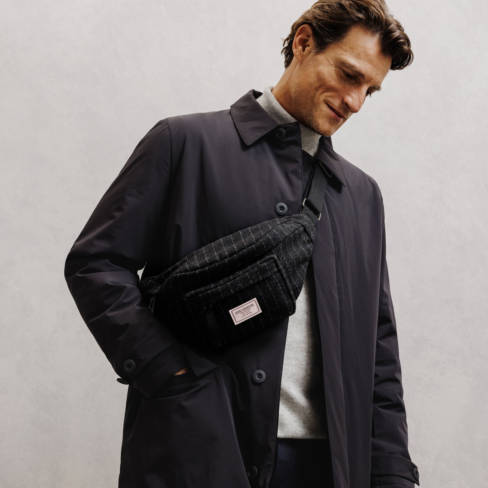 Sac banane en flanelle &agrave; carreaux