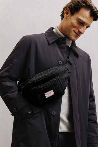 Sac banane en flanelle &agrave; carreaux