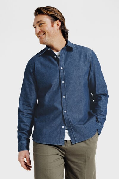Regular fit denim hemd