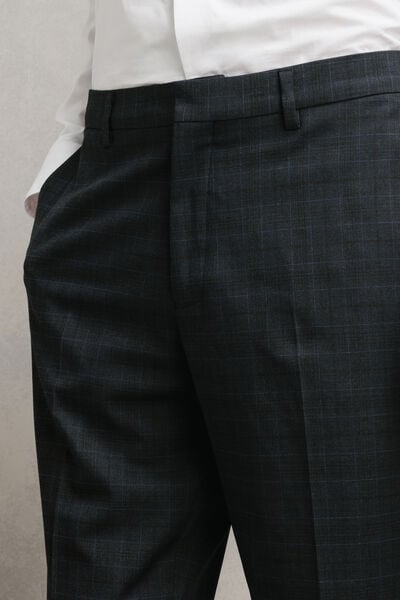 Pantalon de costume confort &agrave; carreaux