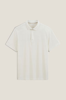 Polo in tricot met korte mouwen, print en Italiaan