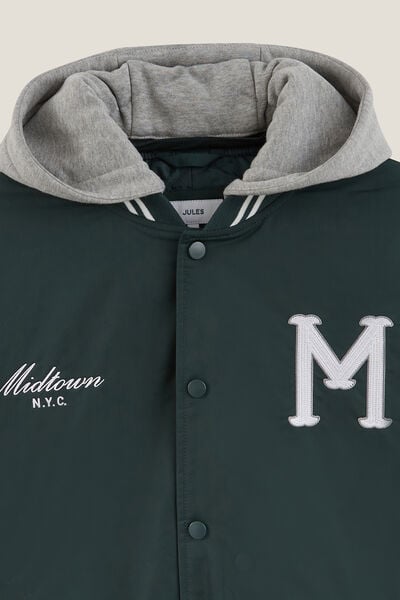 Blouson campus &agrave; capuche