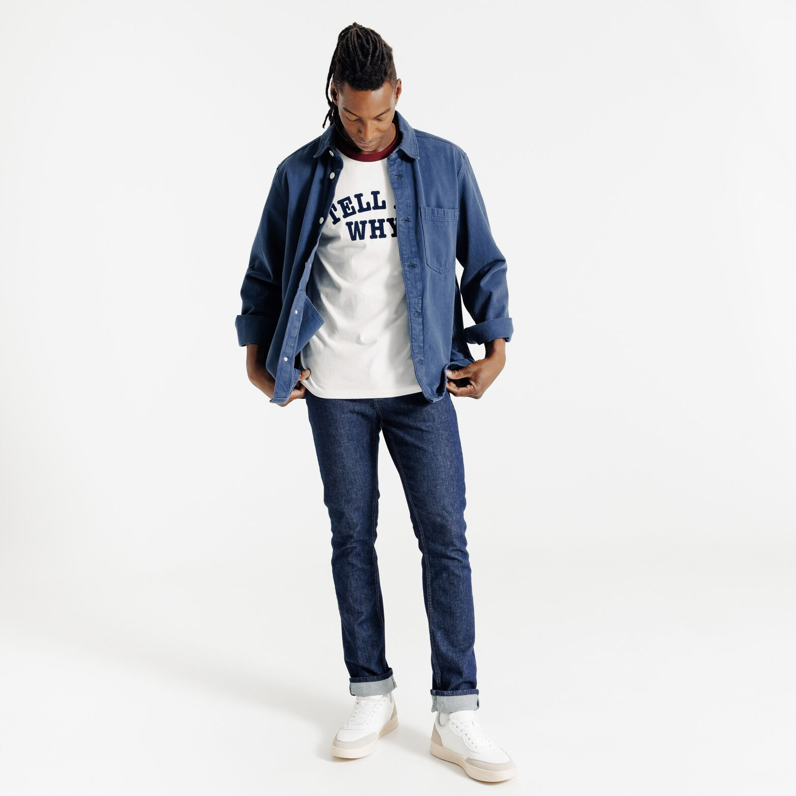 Tee shirt contrasté "Tell me why ?"