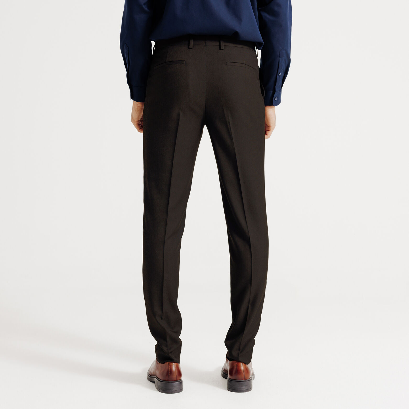 Slim fit effen kostuumbroek