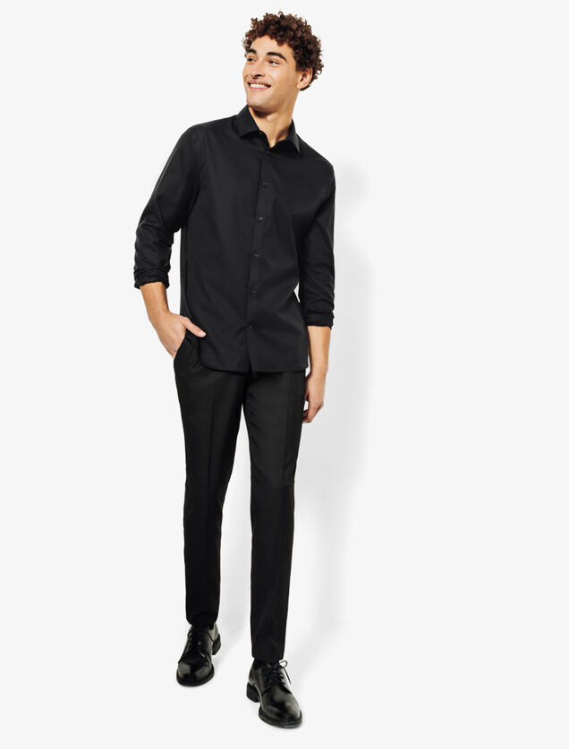 Chemise sans repassage slim en coton