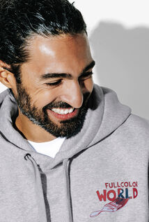 Sweat &agrave; capuche relax avec imprim&eacute; devant et dos