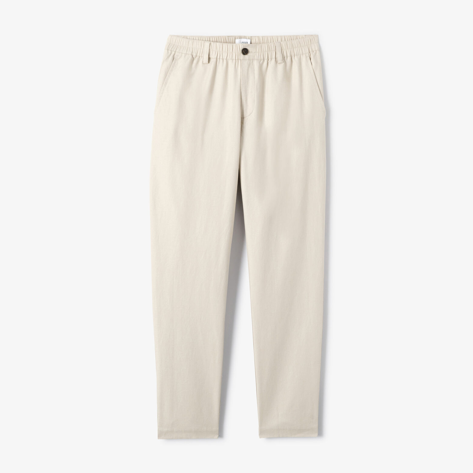 Pantalon chino coton lin tapered
