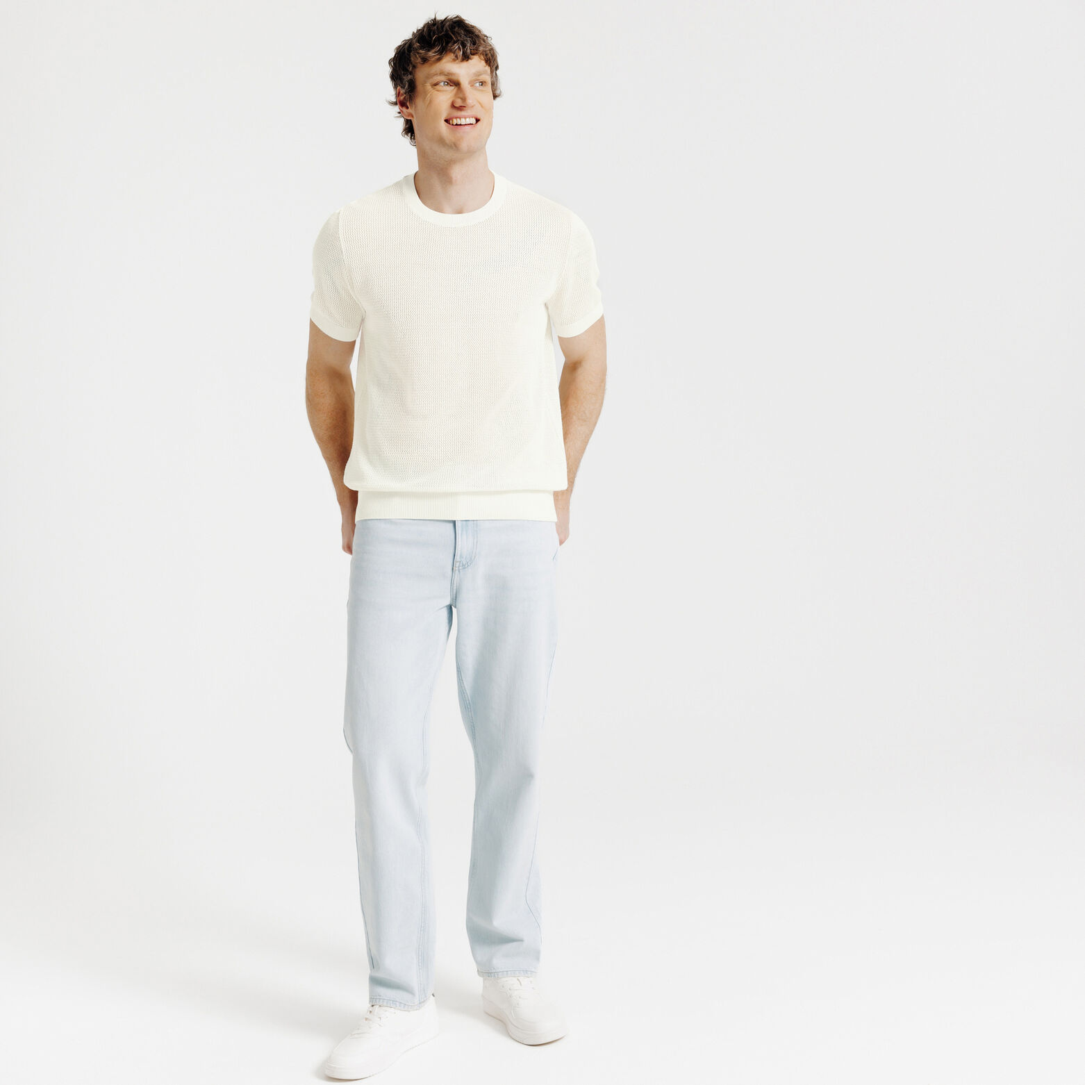 Tee shirt en maille manches courtes