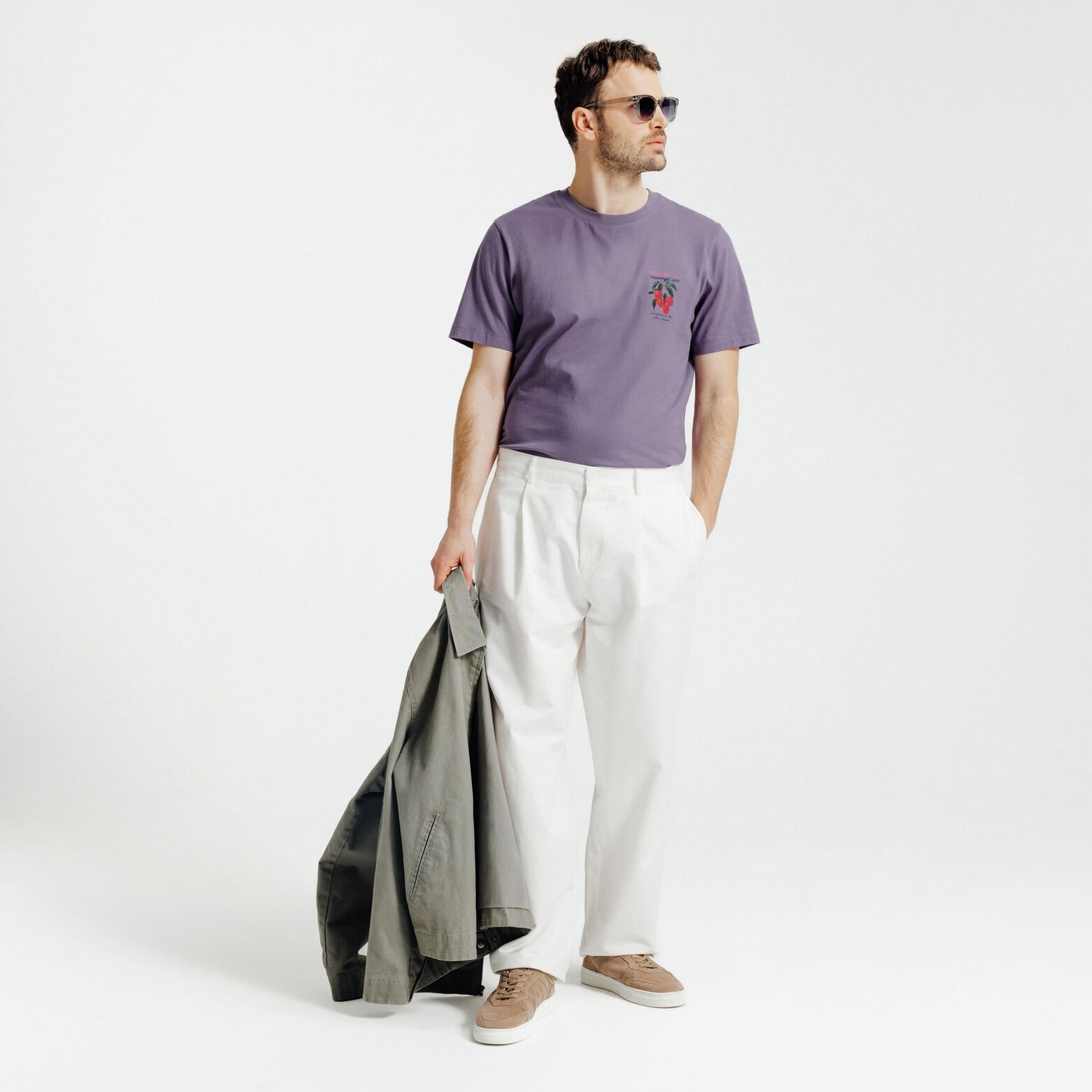 T-shirt met Japanse print voor- en achteraan