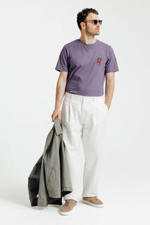 T-shirt met Japanse print voor- en achteraan