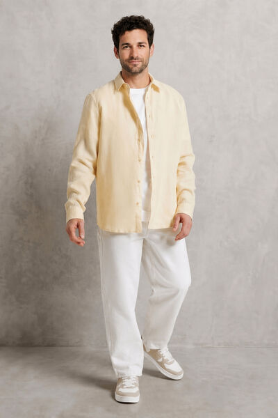 Chemise 100% lin unie