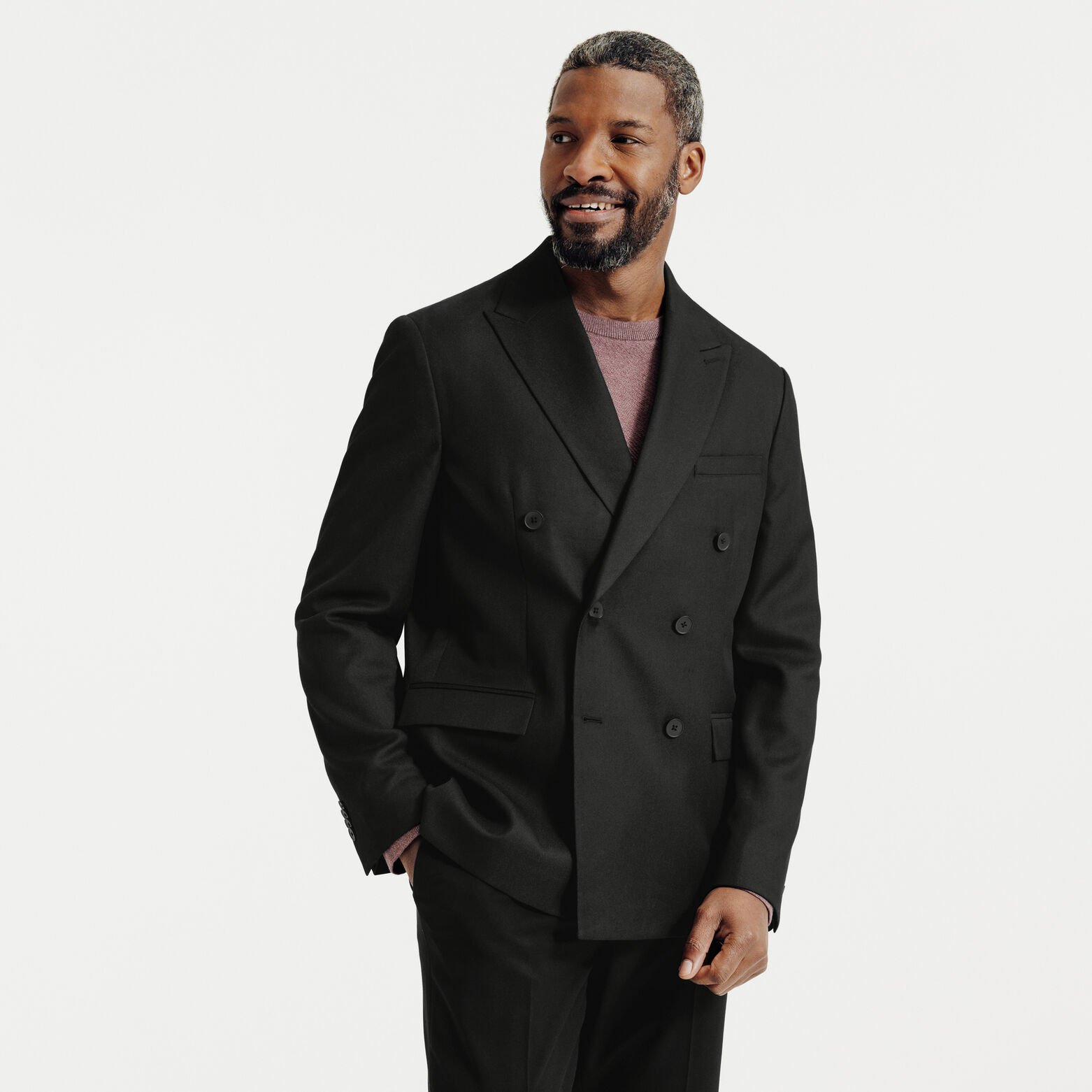 Veste de costume crois&eacute;e confort