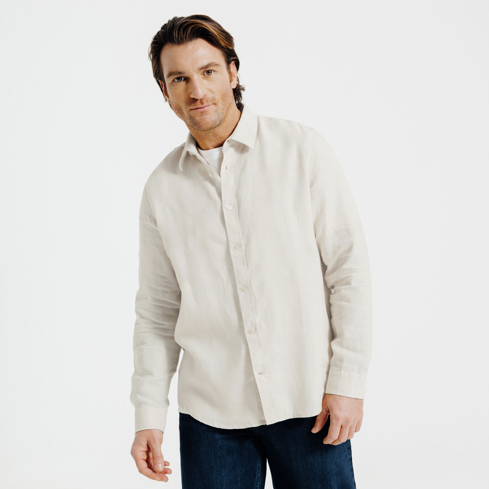 Chemise en lin unie