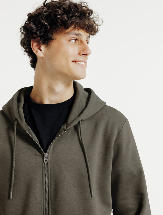 Sweat &agrave; capuche zipp&eacute;