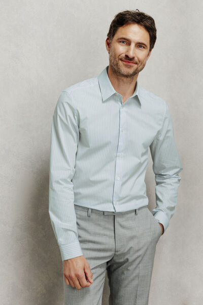 Chemise en coton regular ray&eacute;e