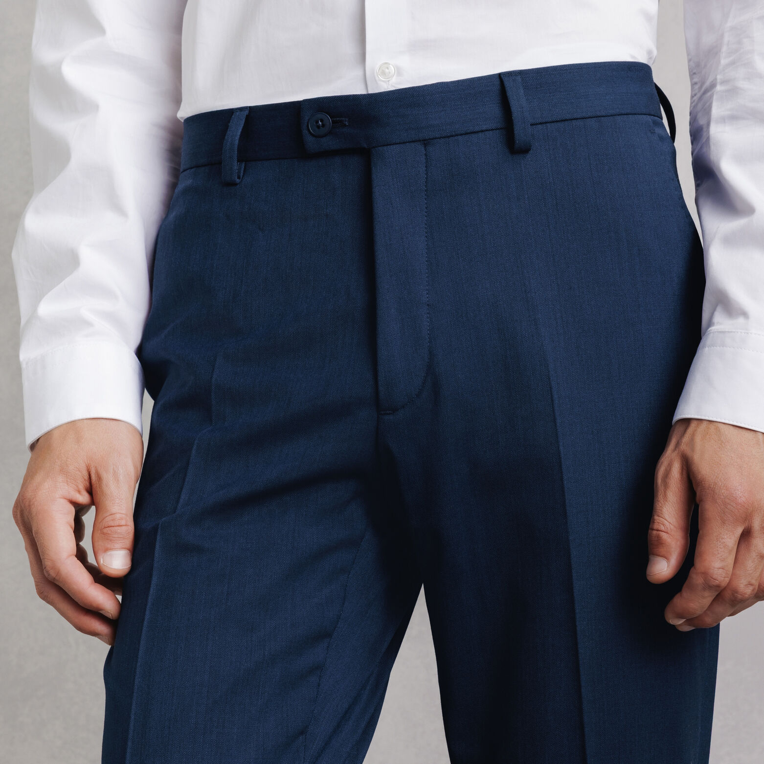 Pantalon de costume slim bi-stretch uni