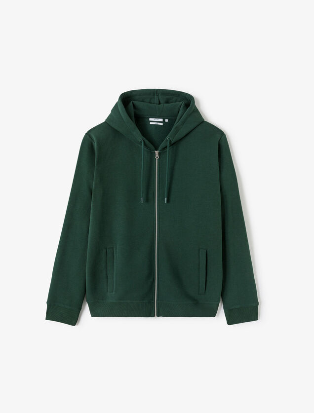 Sweater met kap en rits