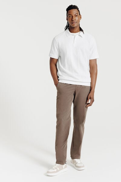 Polo manches courtes textur&eacute;