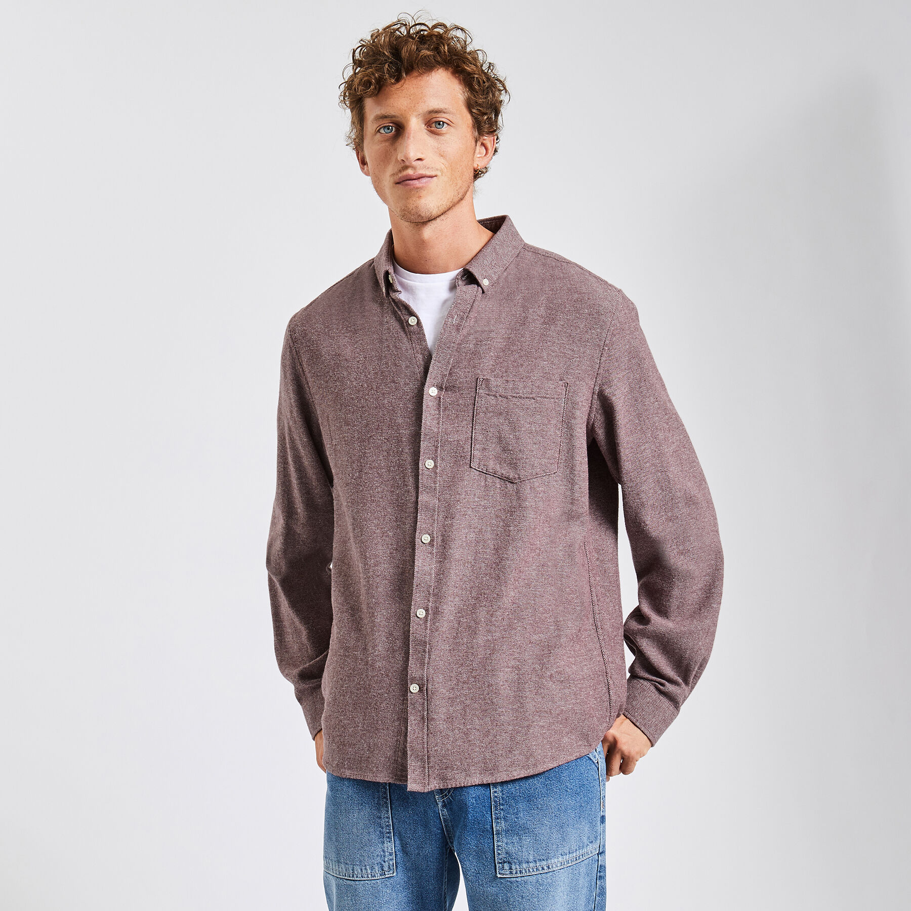 Chemise Homme Grise à Carreaux - Jules - Taille XL - Coupe Ajustée Slim Fit - Manches Longues En Coton