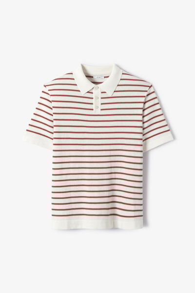 Polo en maille rayures