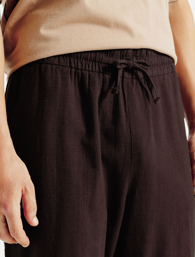 Pantalon loose matière texturée