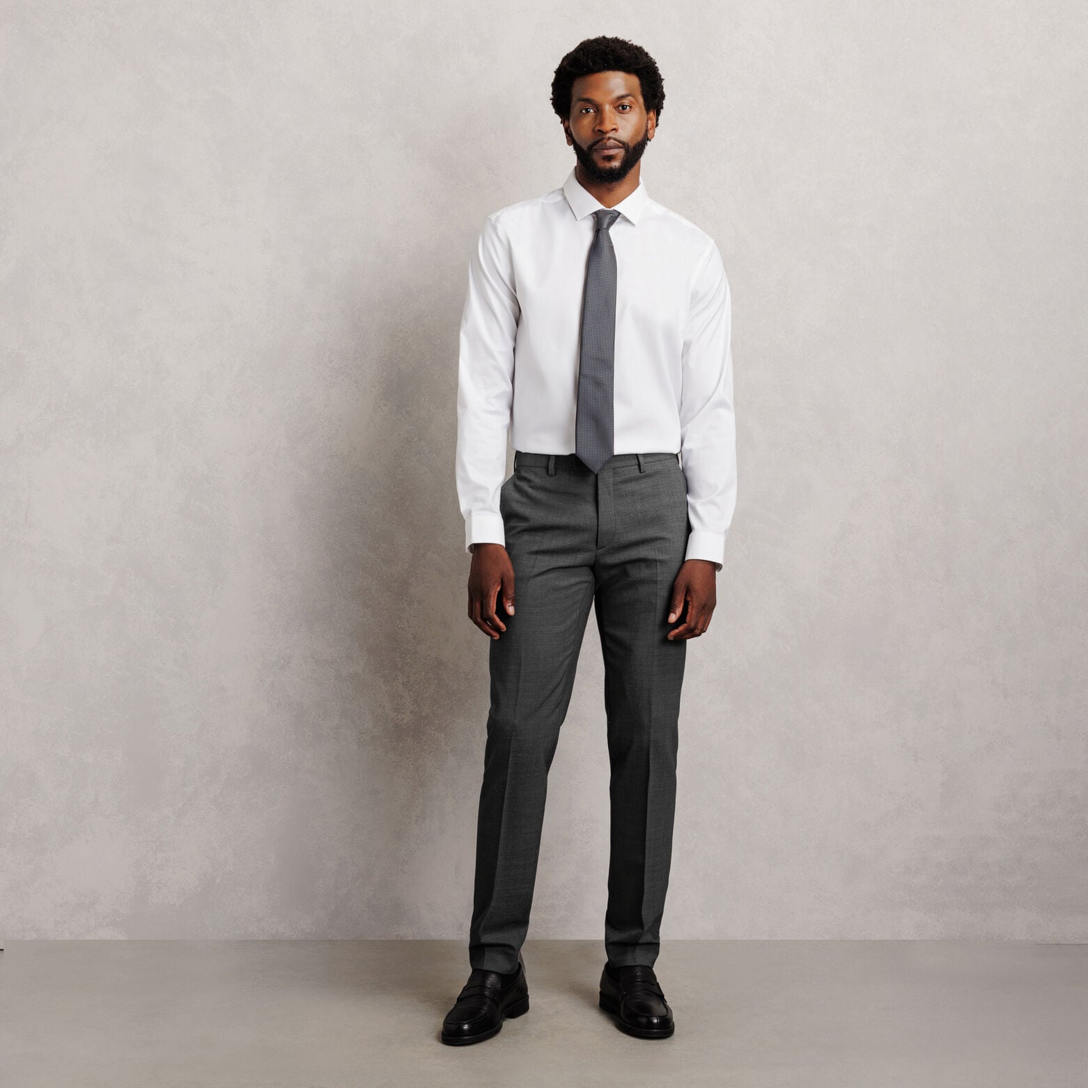Pantalon de costume slim bi-stretch uni