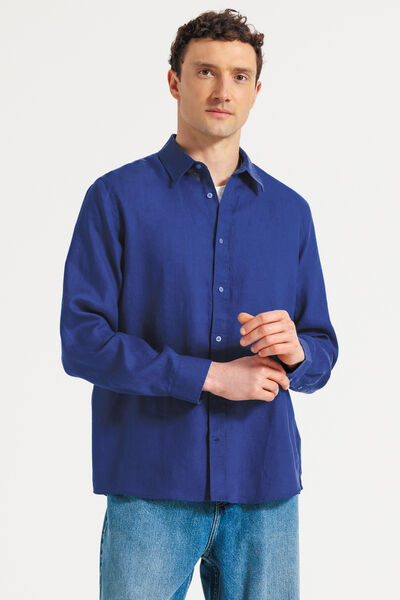 Chemise en lin unie