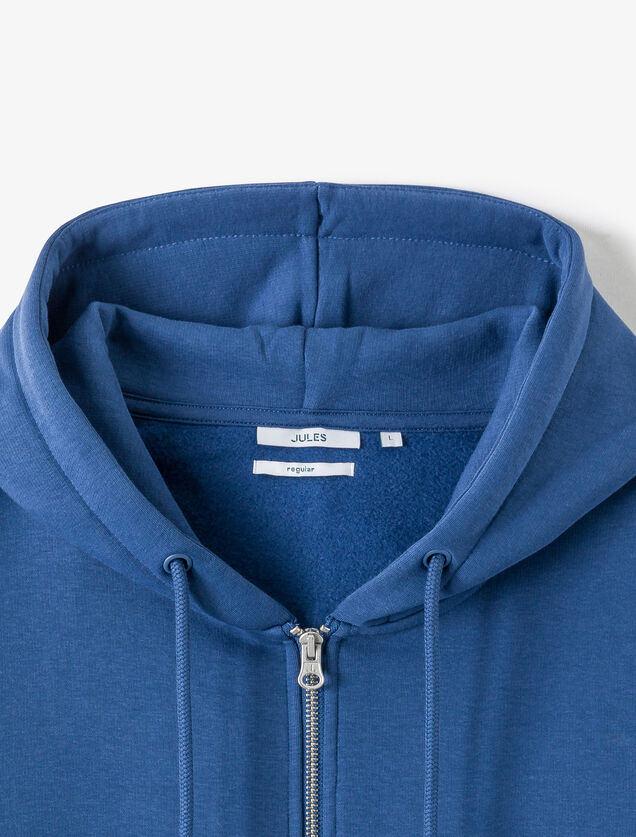 Sweater met kap en rits