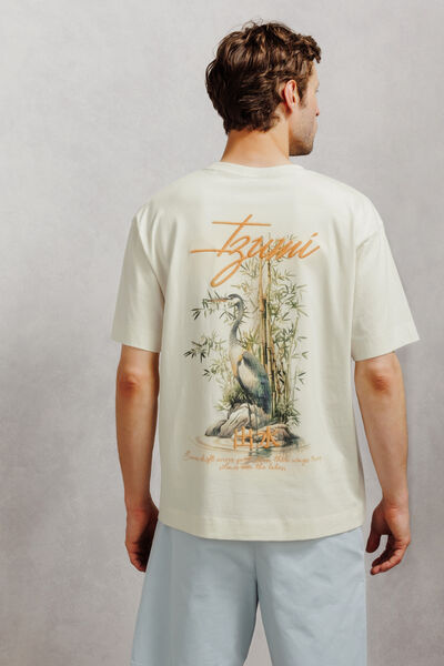 Tee shirt imprim&eacute; devant et dos Japon