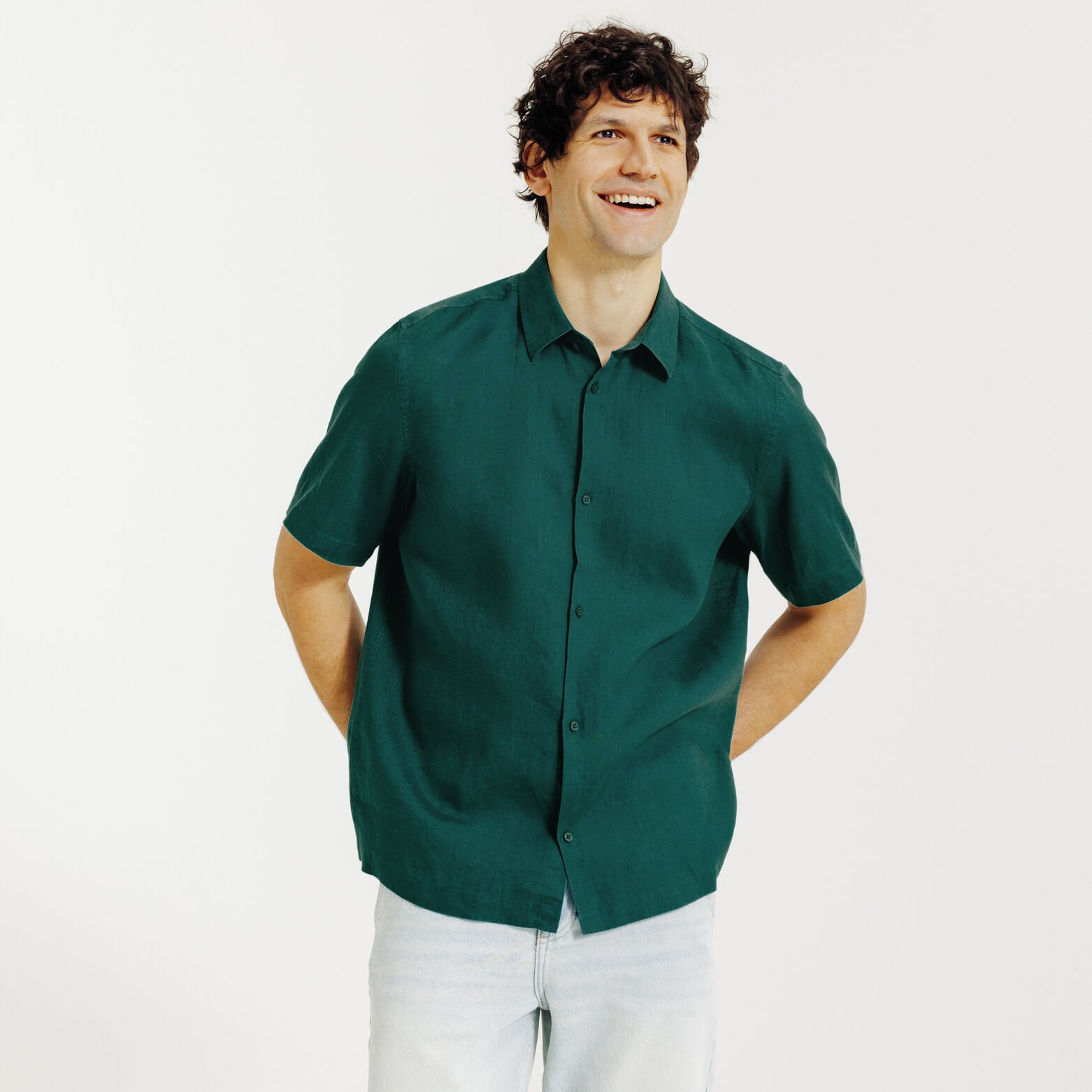 Effen hemdje in katoenlinnen