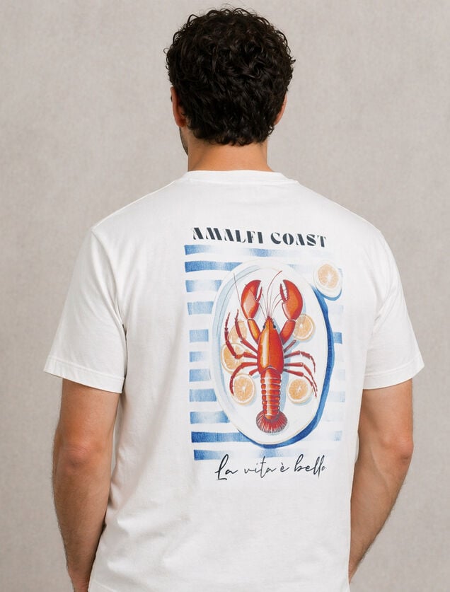 T-shirt met print voor- en achteraan