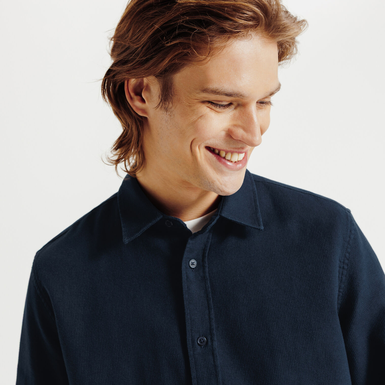 Chemise en coton gaufrée