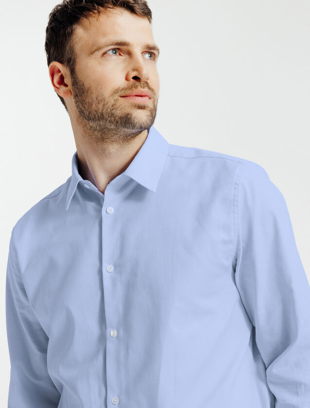 Slim fit hemd in katoen