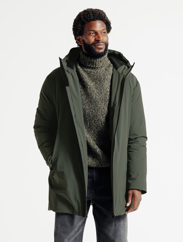 Parka longue &agrave; capuche