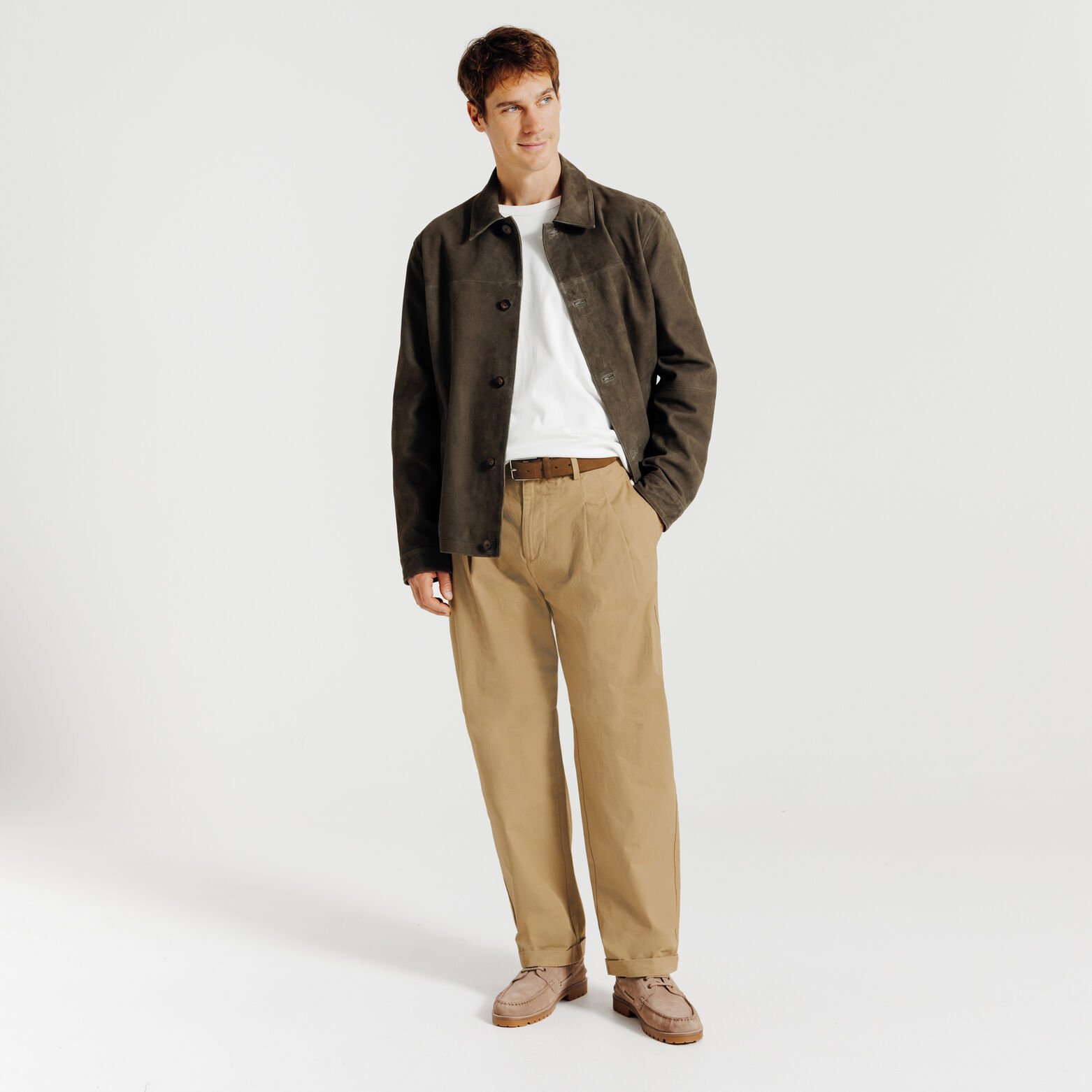 Skate fit broek dubbele plooi met omslag