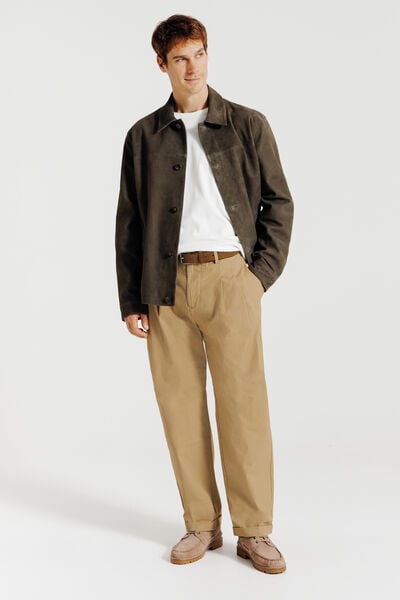 Skate fit broek dubbele plooi met omslag