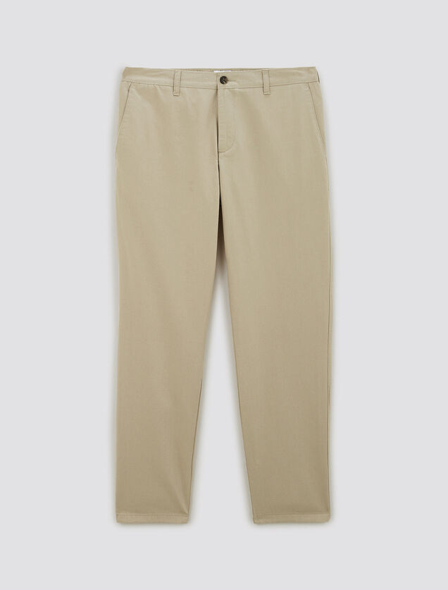 Pantalon chino large coton léger