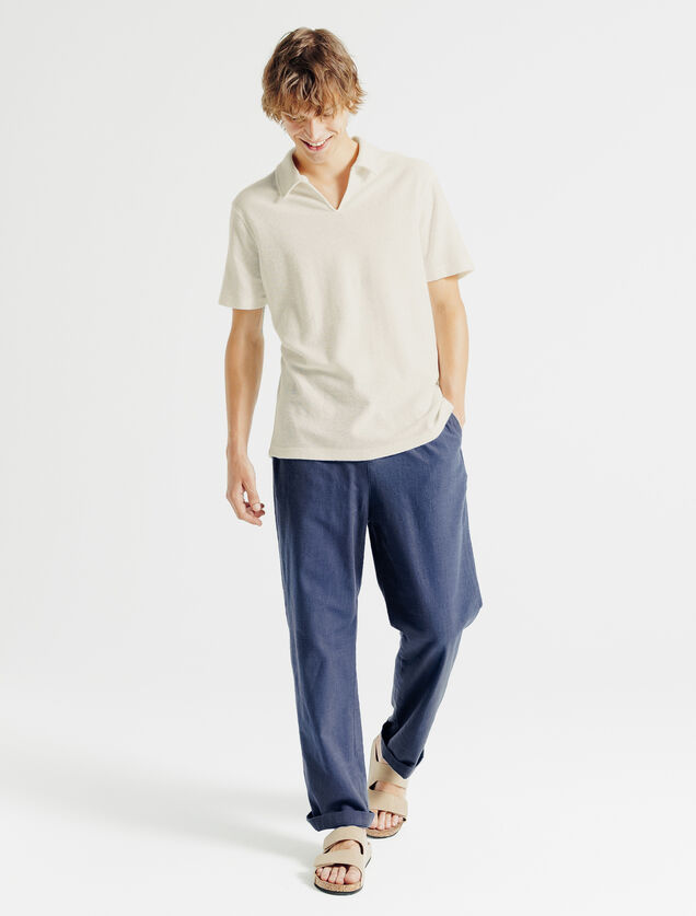 Polo manches courtes col V