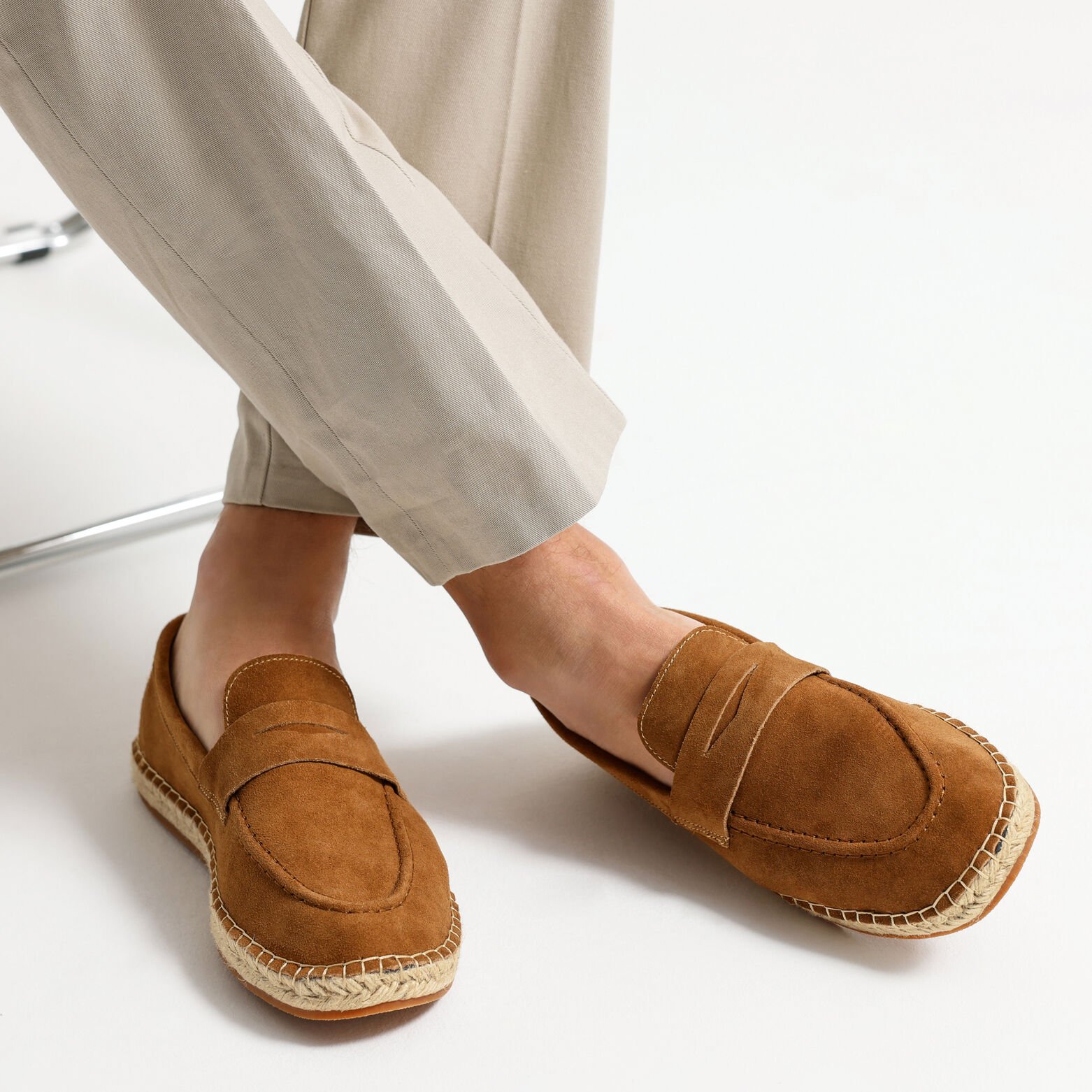 Mocassins en cuir esprit plage