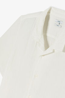 Chemisette en gaze de coton col requin