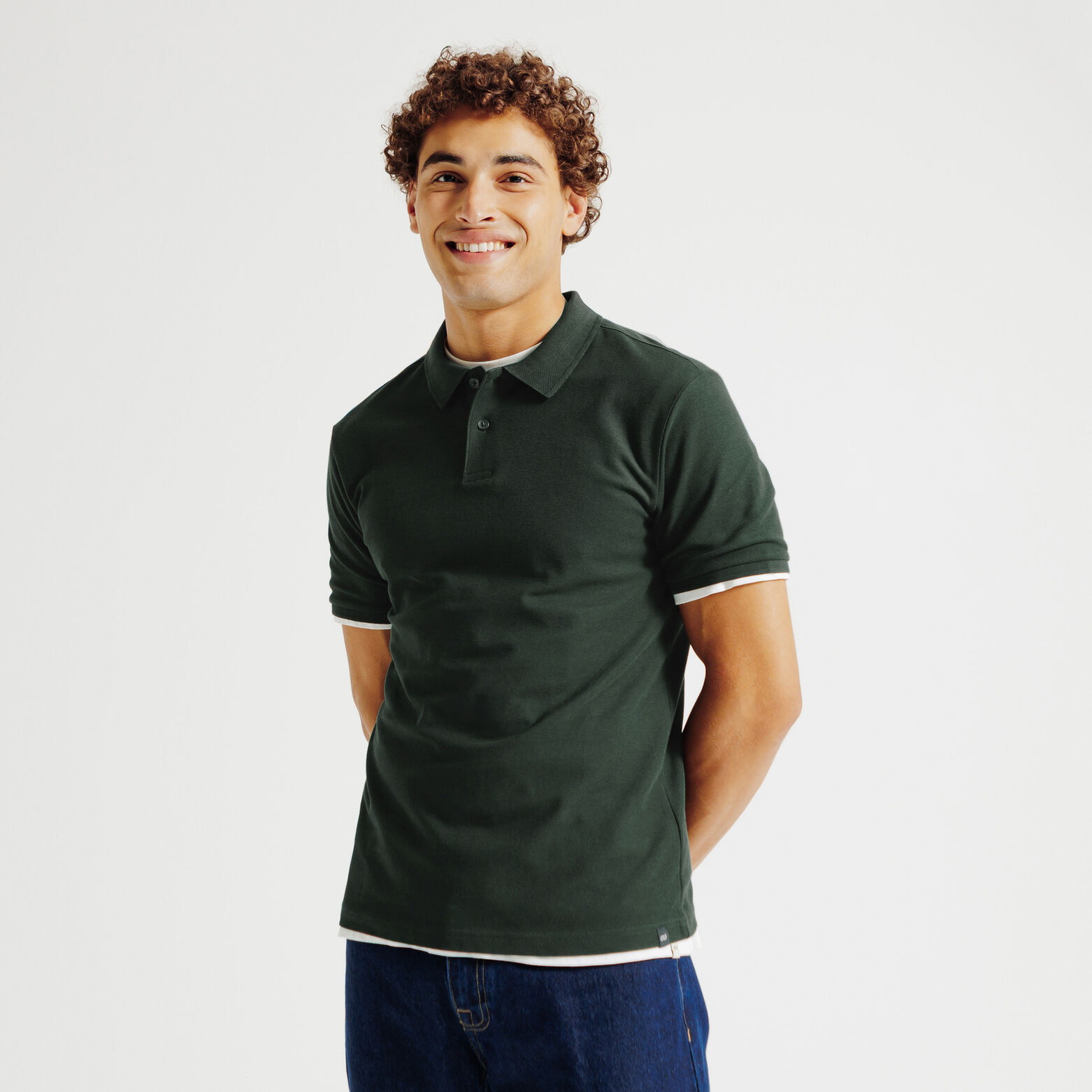 Polo manches courtes piqué uni