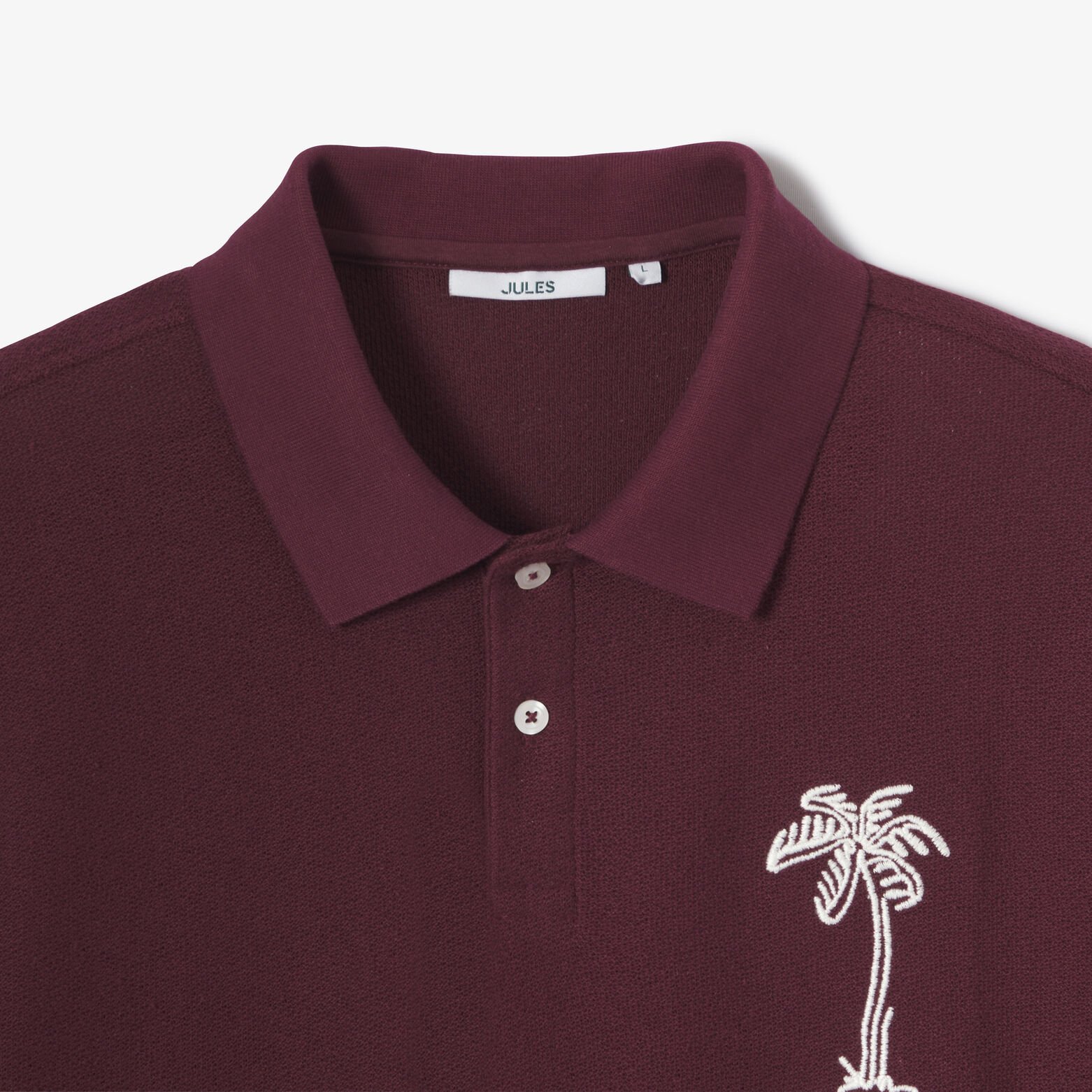 Polo korte mouwen textuur borduursel 