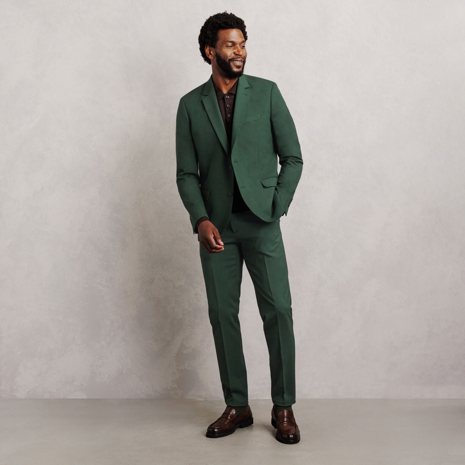 Pantalon de costume slim bi-stretch uni