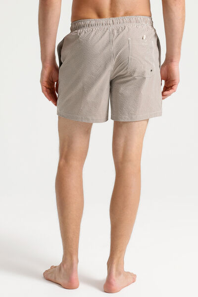 Gestreepte zwemshort in seersucker