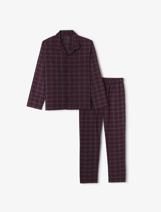 Ensemble pyjama en flanelle &agrave; carreaux