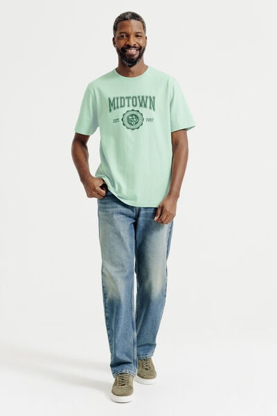 T-shirt in katoen met borduursel vooraan