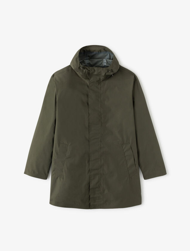 Parka longue waterproof &agrave; capuche