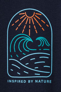 Tee shirt imprimé poitrine col rond